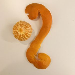 A perfectly peeled clementine