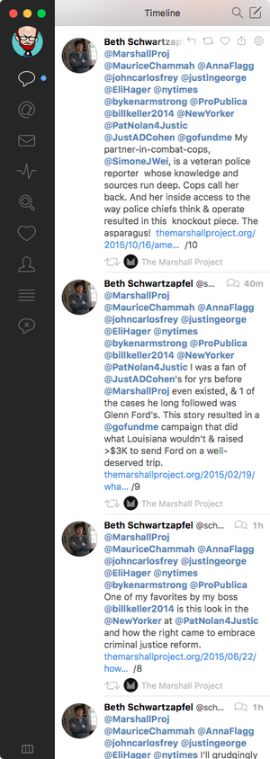 My Tweetbot timeline littered with very long tweets with tons of @ mentions.